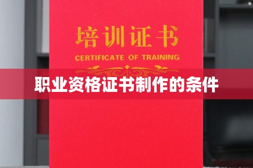 永善职业资格证书制作的条件